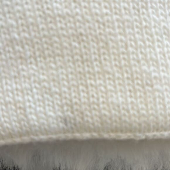 Mark & Graham Embroidered Ski Scarf Ivory Wool Blend Multicolor Ski Poles - Picture 11 of 12